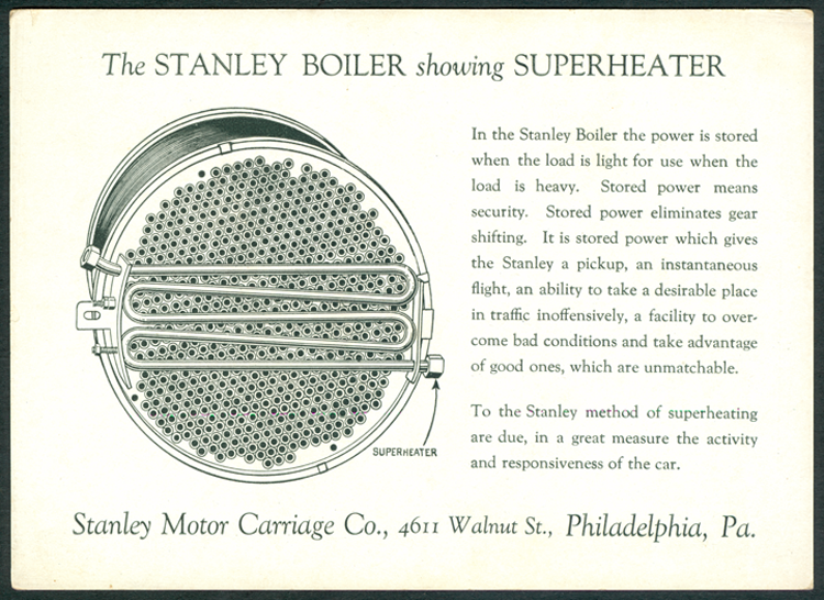 Stanley Motor Carriage Company Philadelphia Office Advertising Cards